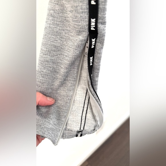 Victoria's Secret PINK Women's Small Jogger Track Pants Skinny Zip Ankle Gray - Picture 5 of 10